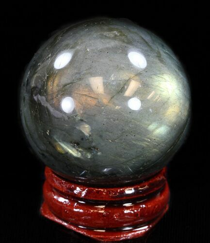 Flashy Labradorite Sphere - Great Color Play #37671